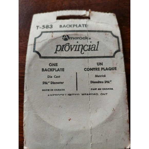 Amerock Vintage Backplate Provincial Art Noveau MCM NoS Unopened T-583-AC 2 3/4 - Picture 2 of 2